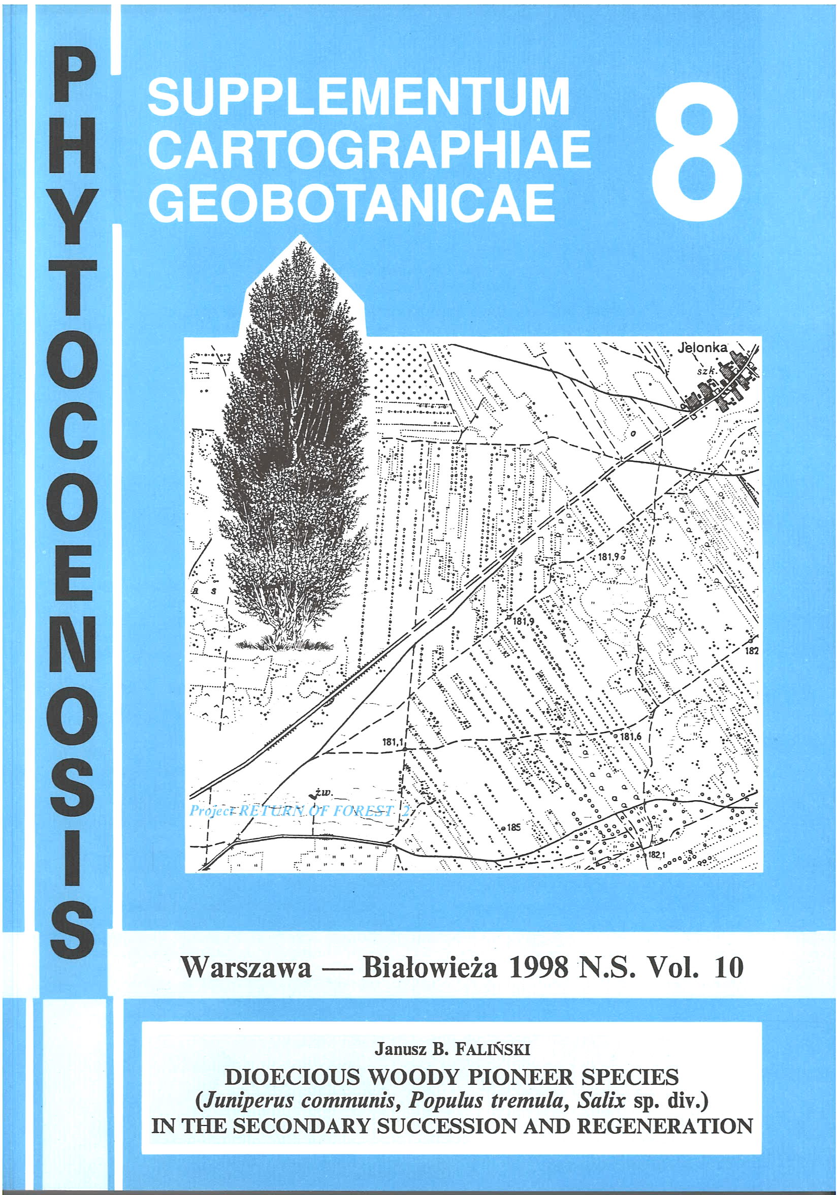 Phytocoenosis (N.S.) 10, Supplementum Cartographiae Geobotanicae 8