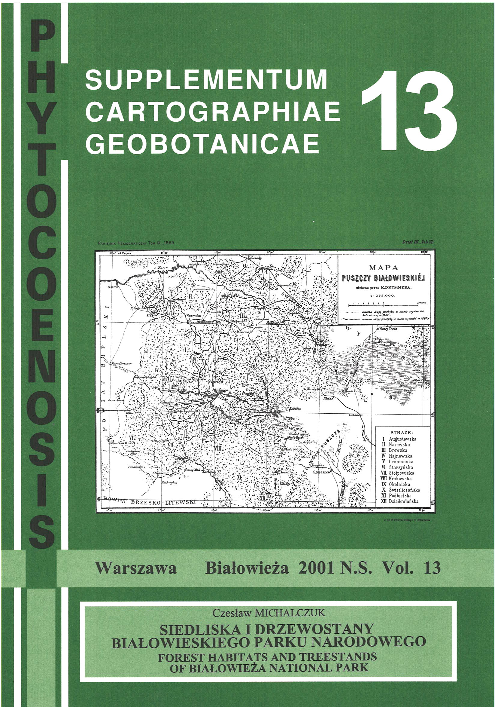 Phytocoenosis (N.S.) 13, Supplementum Cartographiae Geobotanicae 13