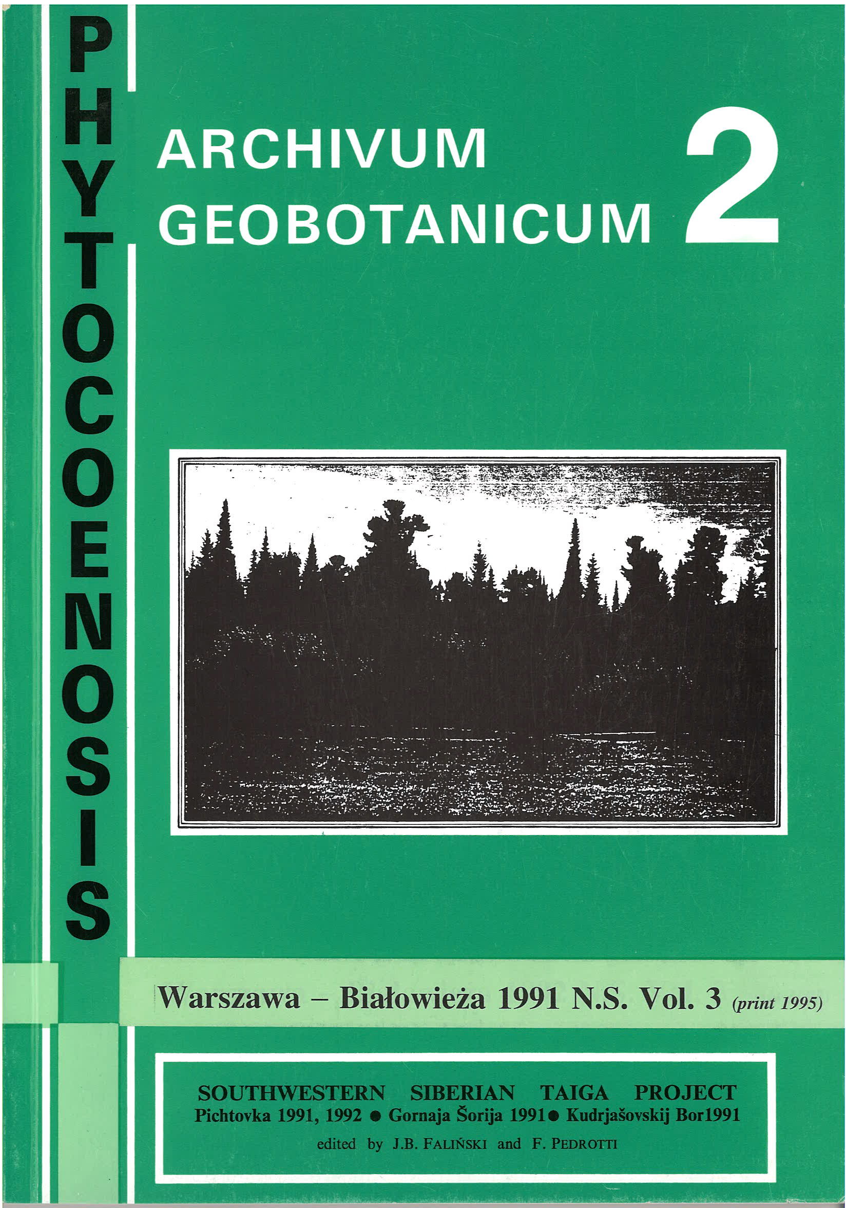Phytocoenosis (N.S.) 3, Archivum Geobotanicum 2