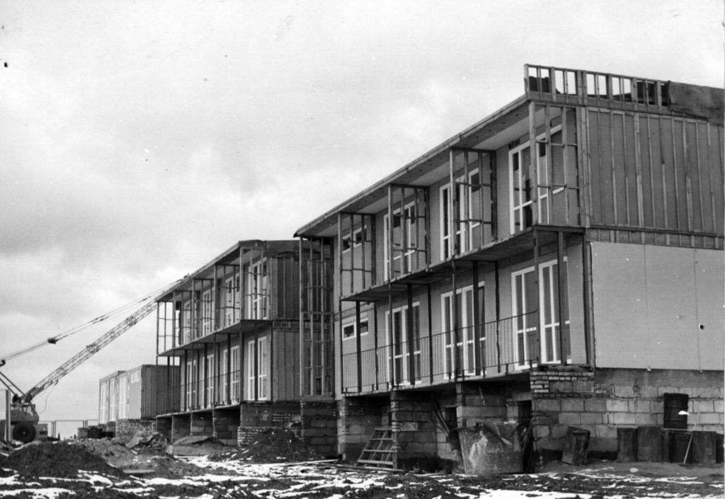 New BSG headquarters under construction, 1973/1974